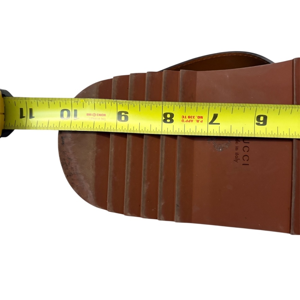 Gucci  interlocking g leather sandals - 8.5 - Picture 5 of 8